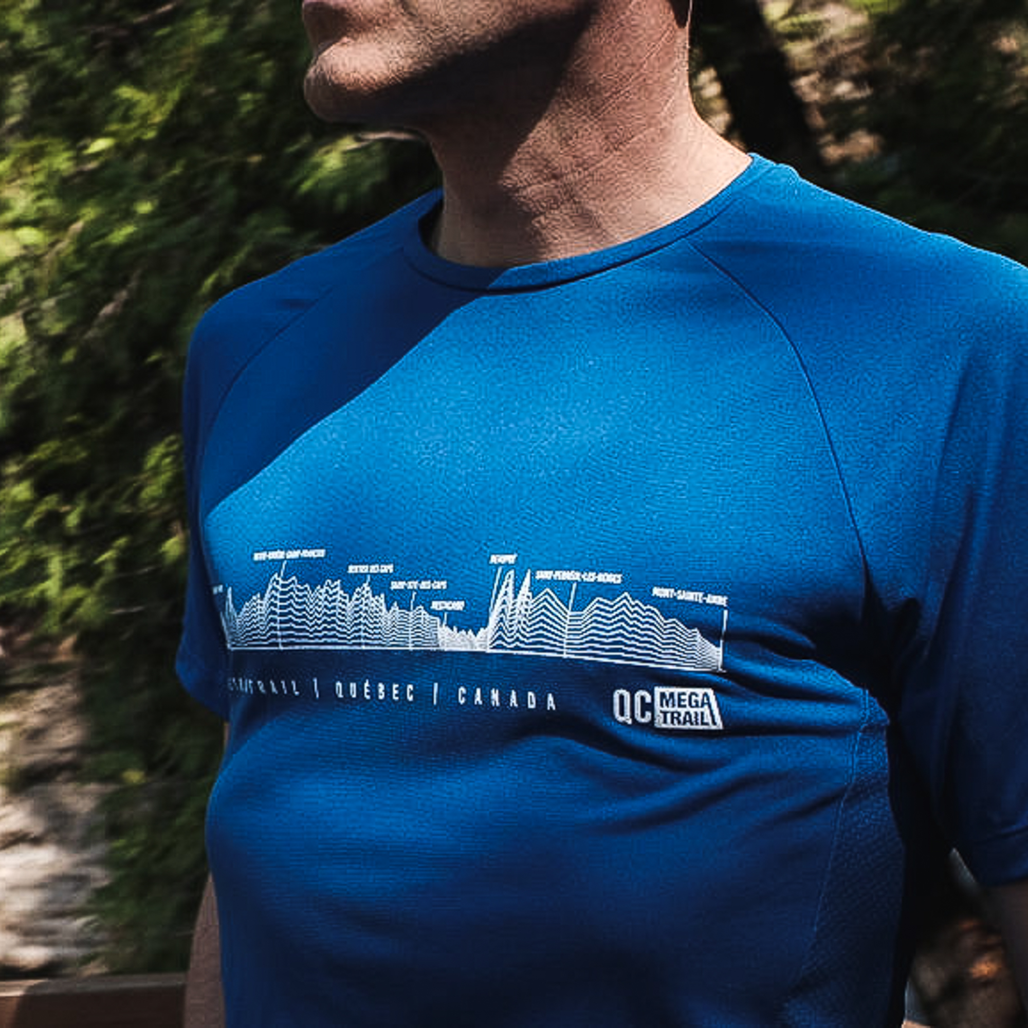 2023 edition blue men's “Elevation gain” T-shirt (Salomon)