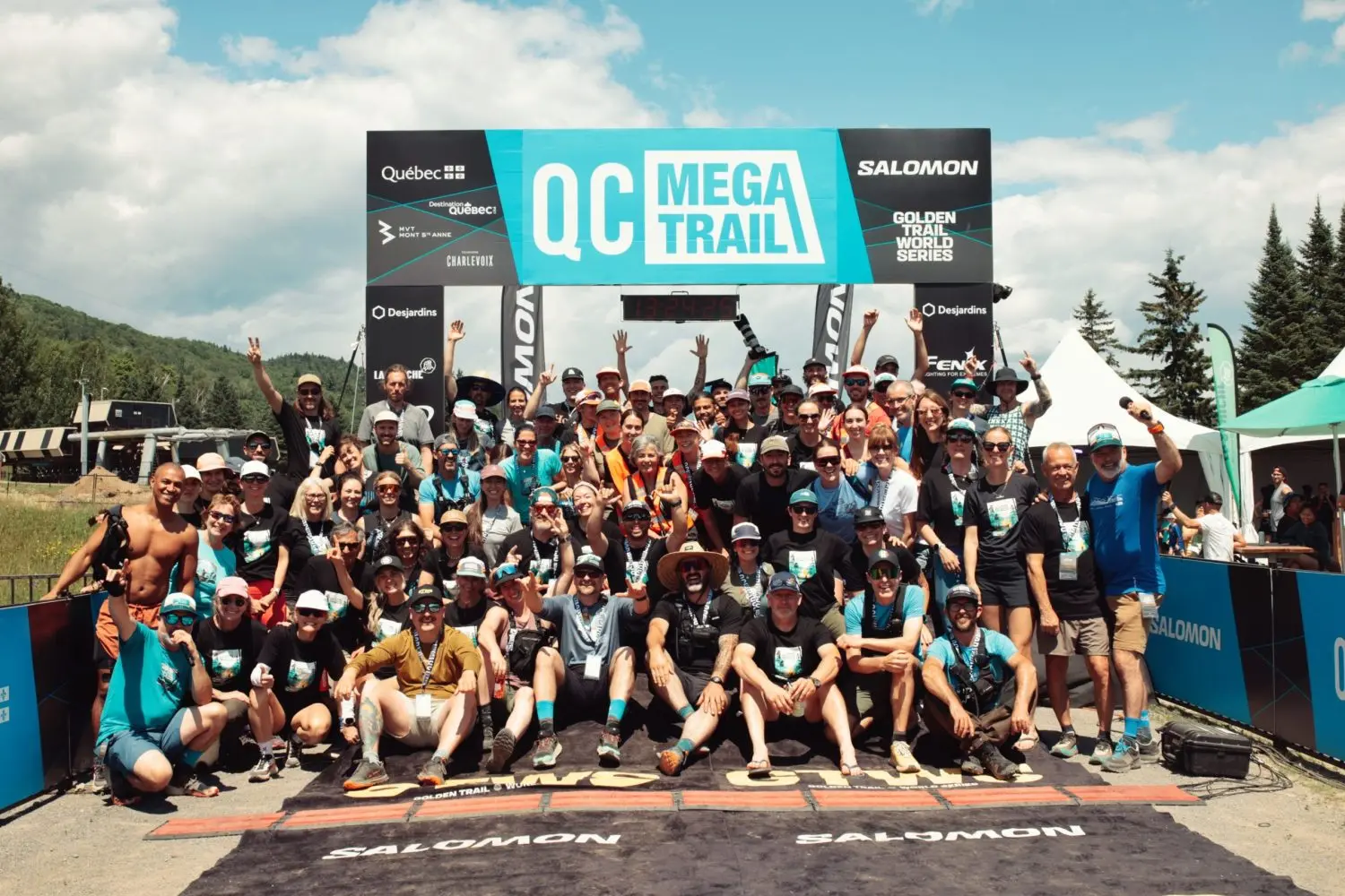 Famille QMT 2026 arrivée Laurence Gaudy Mont-Sainte-Anne